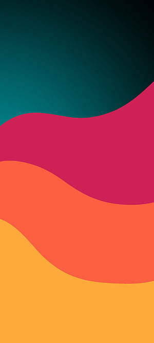 Abstract Colorful Wave Gradient Background With Teal Magenta Orange Layers HD phone wallpaper