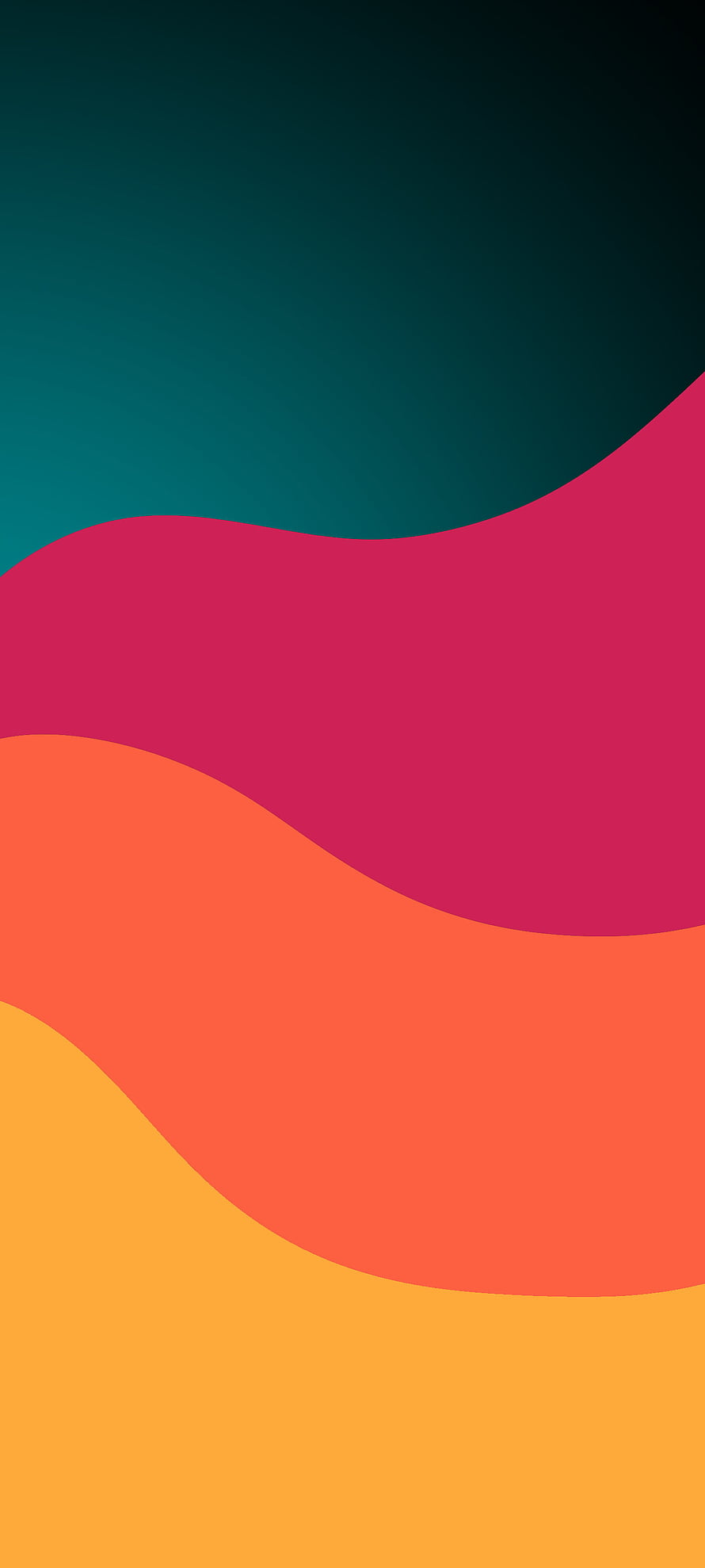 Abstract Colorful Wave Gradient Background With Teal Magenta Orange Layers HD phone wallpaper