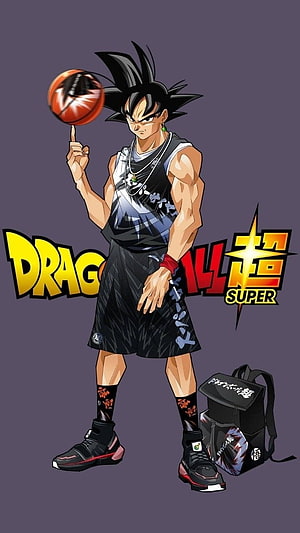 Goku Basketball Outfit Dragon Ball Super Anime Character Illustration HD phone wallpaper