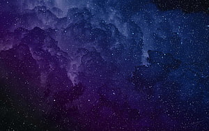 Deep Space Nebula with Dense Star Fields and Purple Cosmic Clouds HD wallpaper