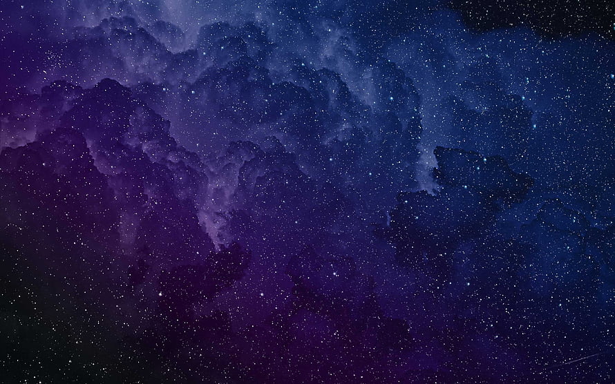 Deep Space Nebula with Dense Star Fields and Purple Cosmic Clouds HD wallpaper