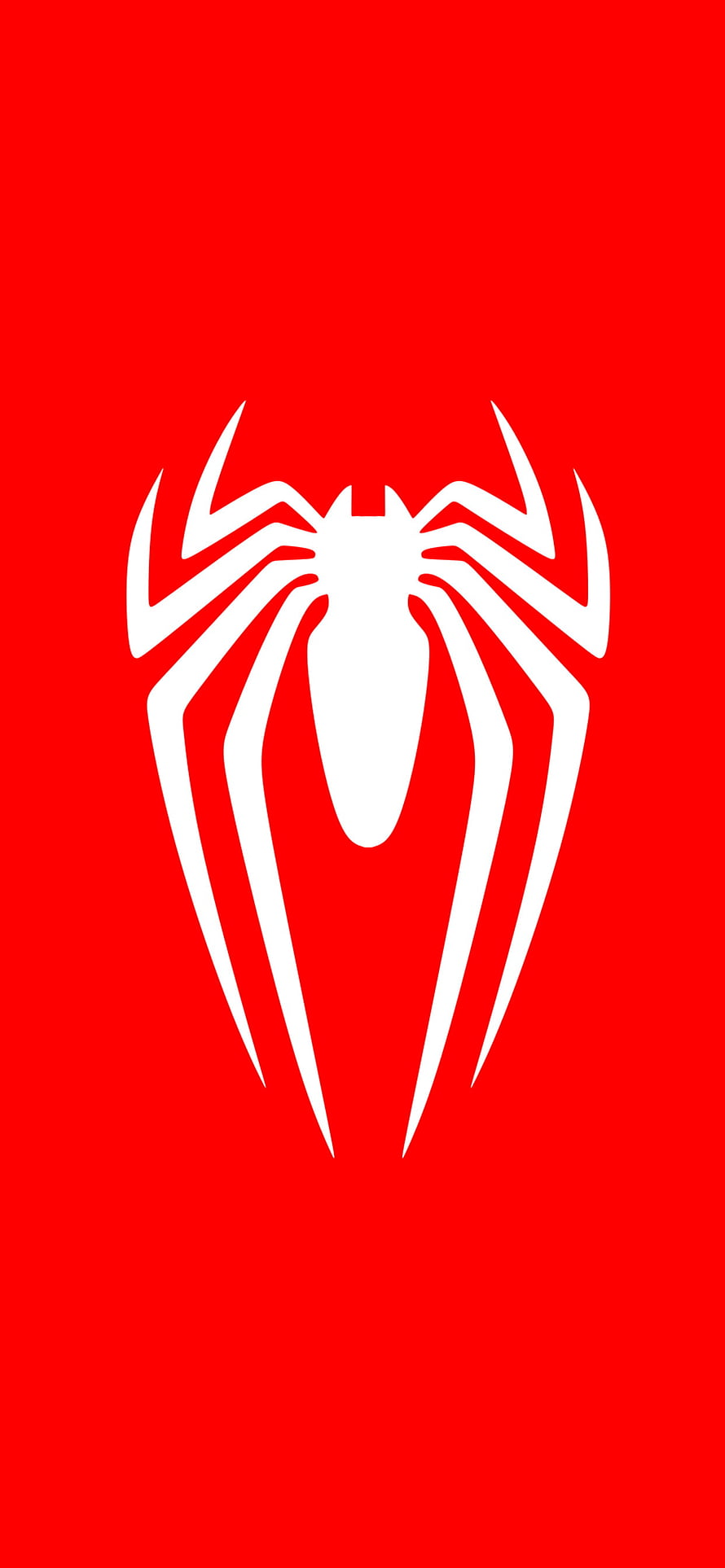 Spider-Man White Spider Logo on Red Background Minimalist Wallpaper, Spider-man logo, red, white, man, spiderman, spider HD phone wallpaper