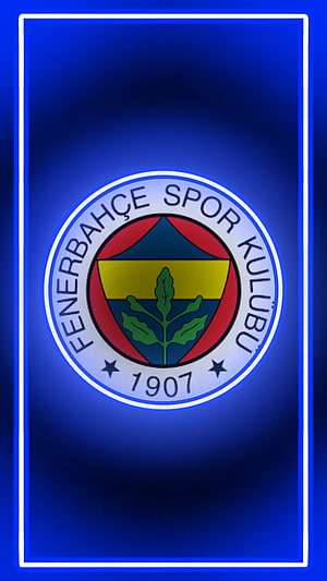 Fenerbahce Spor Kulubu Official Logo on Blue Background HD phone wallpaper