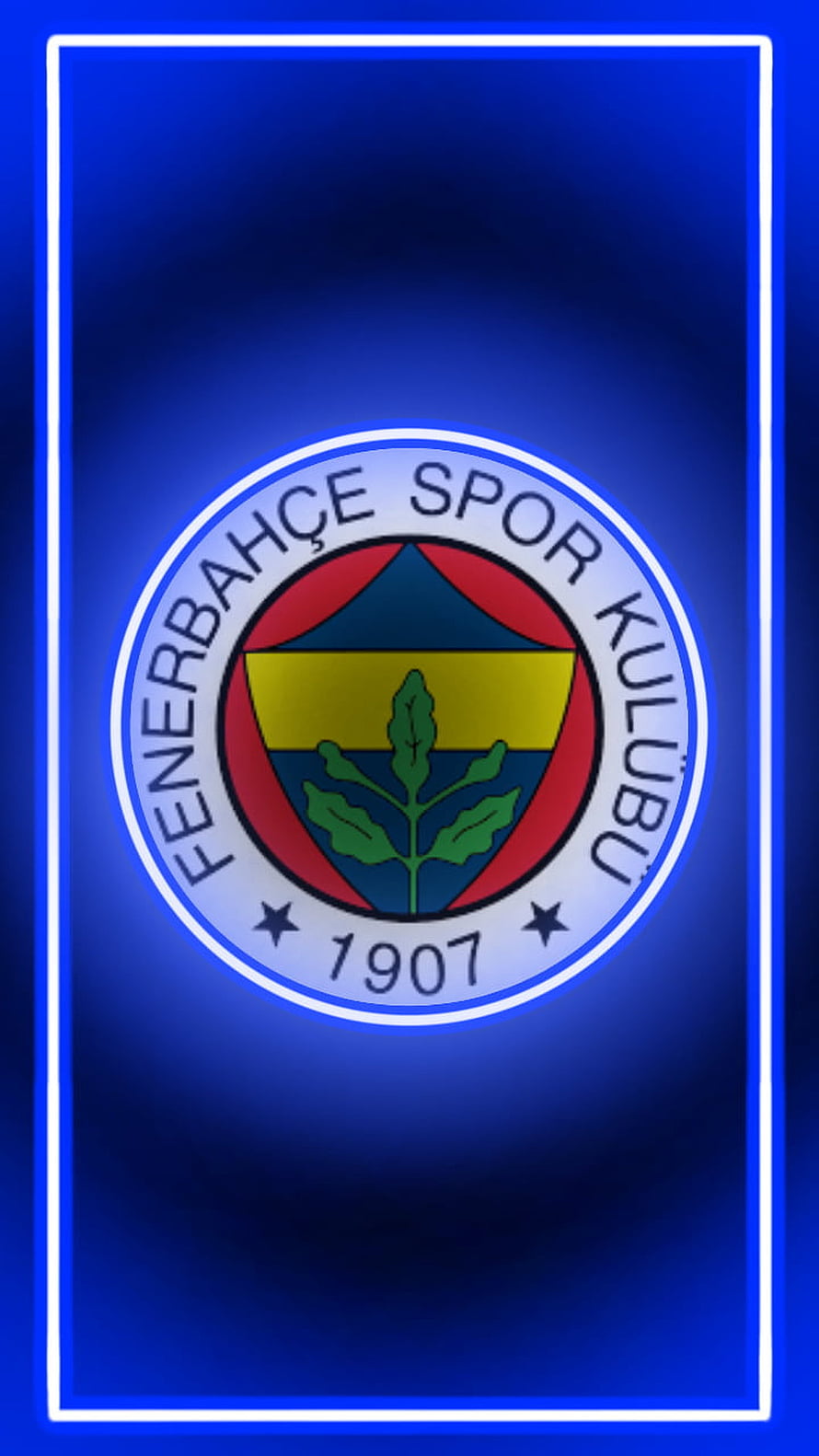 Fenerbahce Spor Kulubu Official Logo on Blue Background HD phone wallpaper