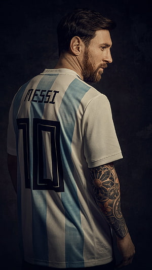 Lionel Messi Argentina National Team Number 10 Jersey Portrait HD phone wallpaper