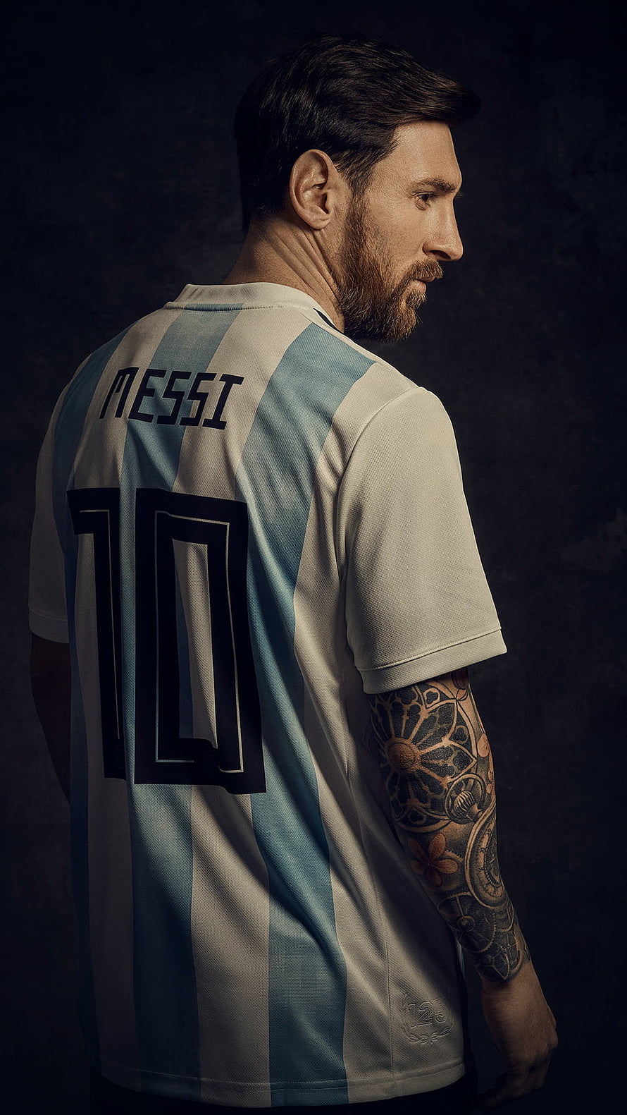 Lionel Messi Argentina National Team Number 10 Jersey Portrait HD phone wallpaper