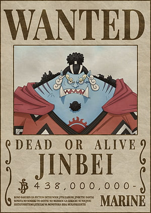 Jinbe Wanted Poster One Piece Anime Character Illustration HD phone wallpaper
