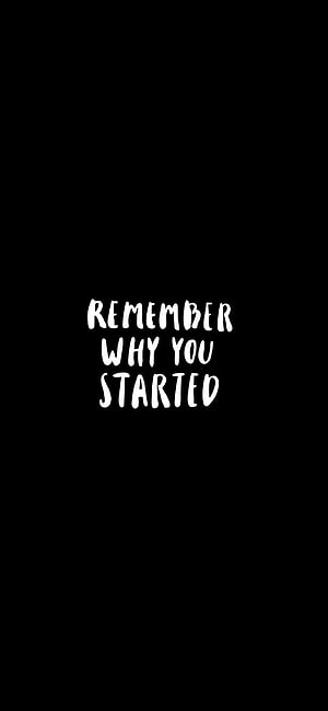 Minimalist Black Background with White Handwritten Motivational Quote HD phone wallpaper