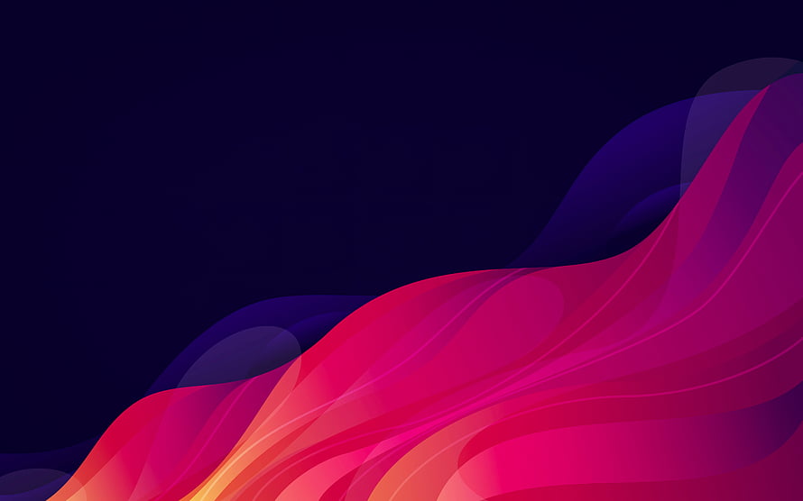 Abstract Gradient Waves Wallpaper With Pink And Purple Flowing Shapes On Dark Background HD wallpaper