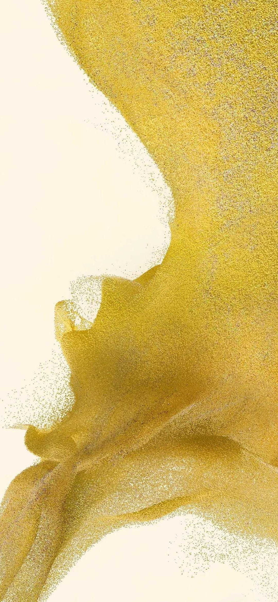Elegant Gold Dust Flow on White Background Abstract Minimalist Wallpaper HD phone wallpaper