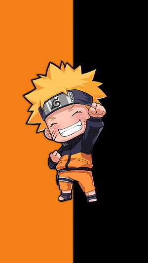 Cute Chibi Naruto Uzumaki Anime Character Wallpaper HD phone wallpaper