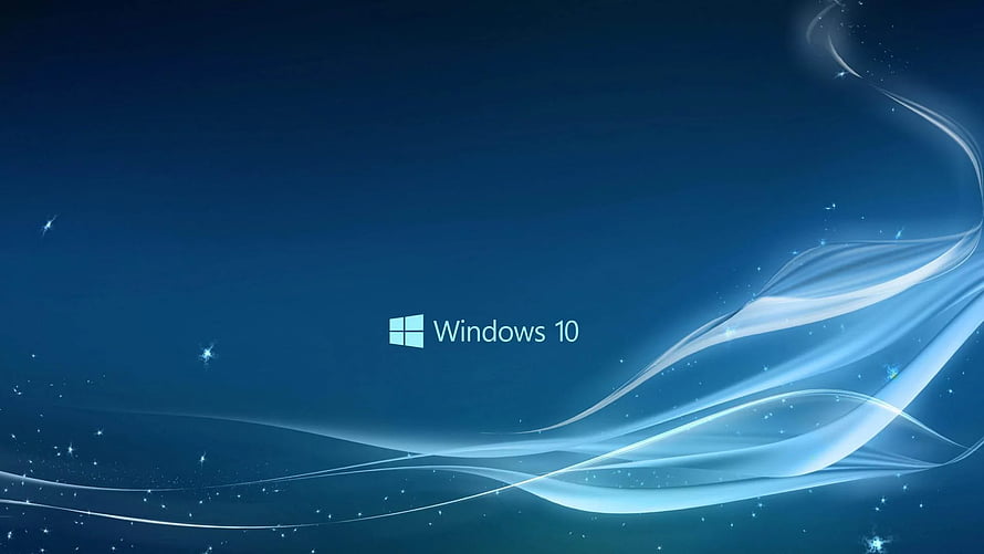 Windows 10 Default Blue Abstract Wave Desktop Background HD wallpaper