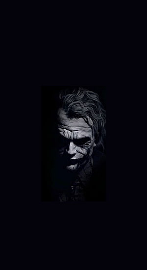 Dark Artistic Portrait of The Joker with Intense Shadows and Dramatic Lighting HD phone wallpaper