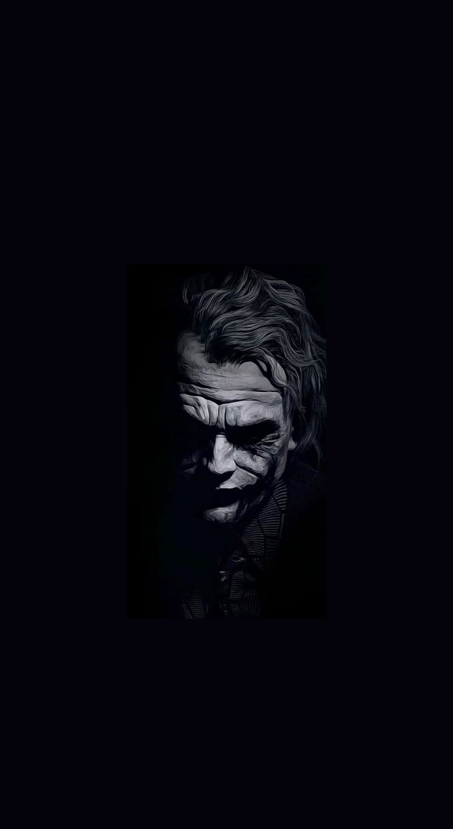 Dark Artistic Portrait of The Joker with Intense Shadows and Dramatic Lighting HD phone wallpaper