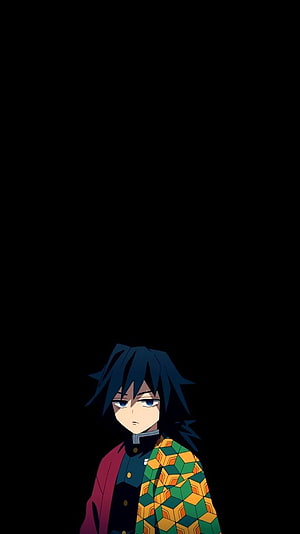 Inosuke Hashibira from Demon Slayer Anime in Green and Orange Haori HD phone wallpaper