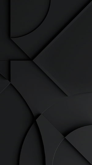 Dark Geometric Layered Abstract Design with Dimensional Shadows and Minimalist Curves HD phone wallpaper