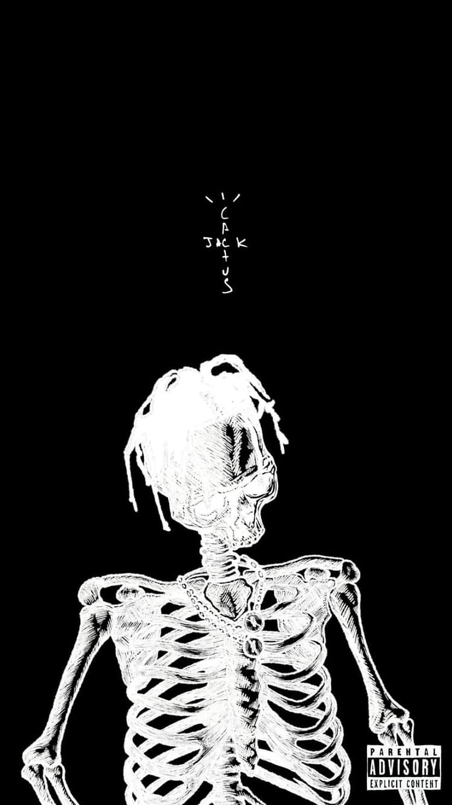 Jack Harlow Skeleton Illustration With Parental Advisory Label HD phone wallpaper
