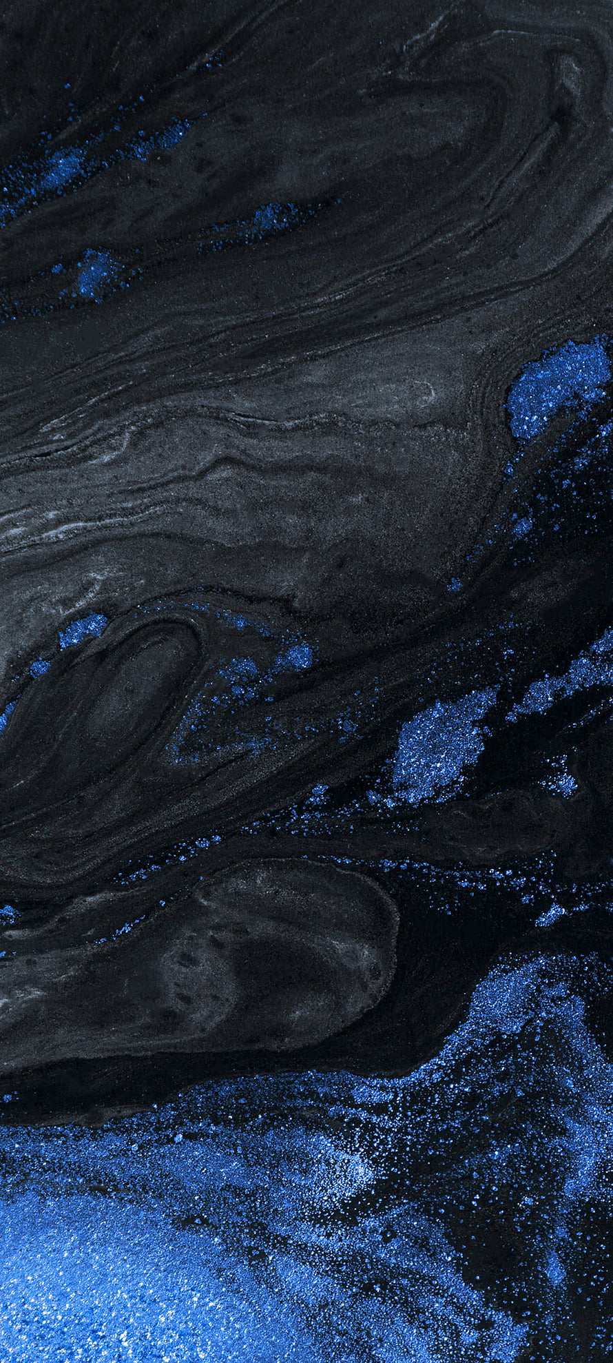 Abstract Dark Blue Marble Texture With Glittering Swirls And Fluid Art Patterns HD phone wallpaper