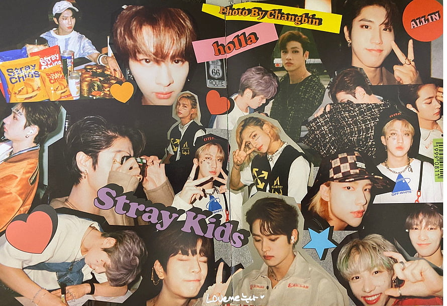 Stray Kids K-pop Group Photo Collage Wallpaper HD wallpaper