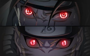 Naruto Sharingan and Rinnegan Eye Close-Up Anime Wallpaper HD wallpaper