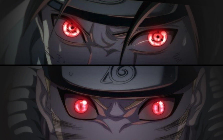 Naruto Sharingan and Rinnegan Eye Close-Up Anime Wallpaper HD wallpaper