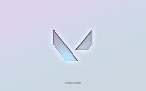 Minimalist Valorant Emblem with Soft Gradient and Subtle 3D Depth HD wallpaper