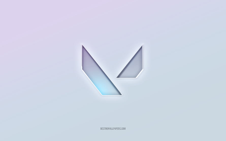 Minimalist Valorant Emblem with Soft Gradient and Subtle 3D Depth HD wallpaper