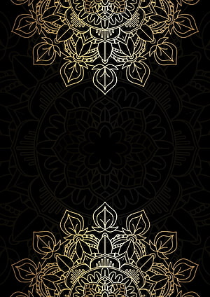 Elegant Gold and Black Mandala Floral Pattern Wallpaper, elegant gold and black background with decorative mandala design 2172986 Vector Art at Vecteezy HD phone wallpaper