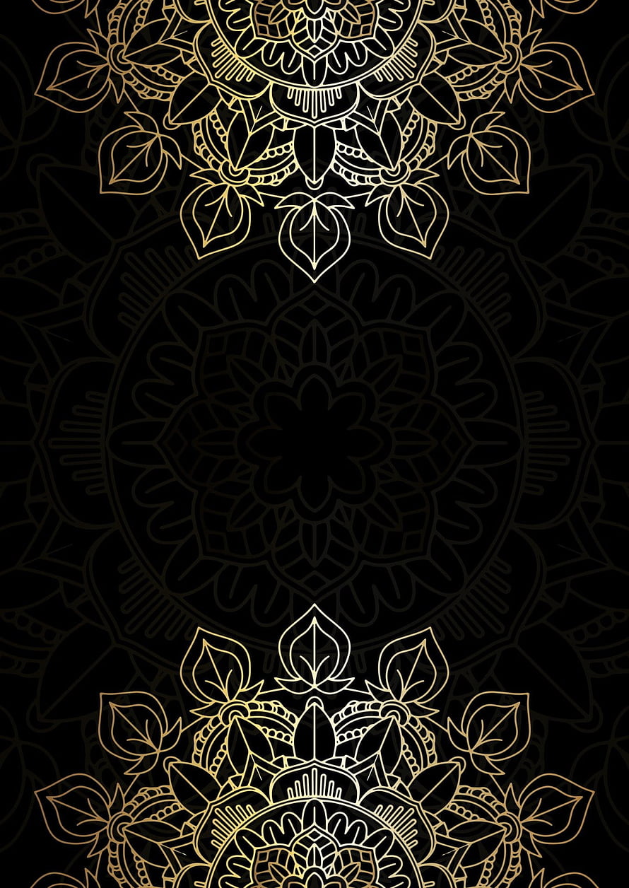 Elegant Gold and Black Mandala Floral Pattern Wallpaper, elegant gold and black background with decorative mandala design 2172986 Vector Art at Vecteezy HD phone wallpaper
