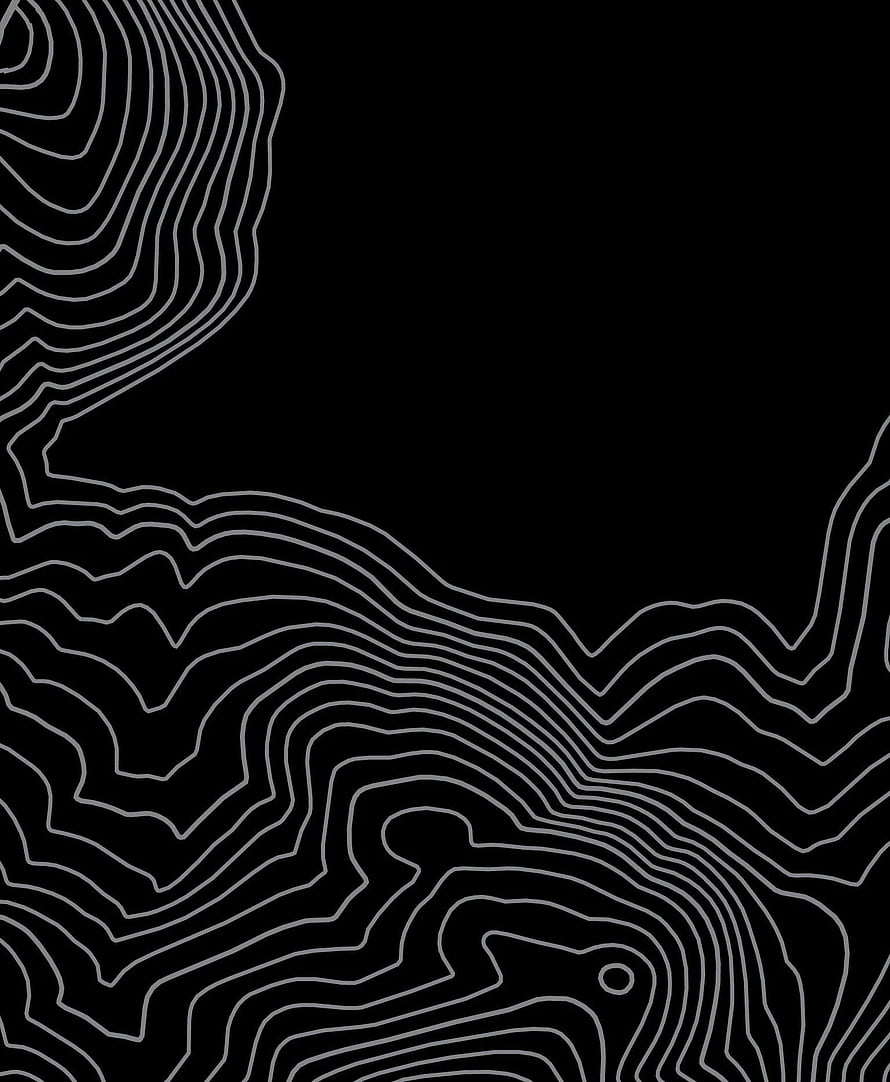 Abstract Topographic Contour Lines on Black Background HD phone wallpaper