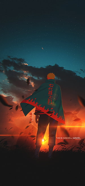 Naruto Uzumaki Seventh Hokage Back View Anime Wallpaper HD phone wallpaper