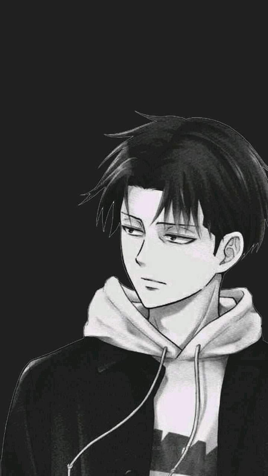Levi Ackerman in Black and White Hoodie Portrait from Attack on Titan, Levi ackerman. Attack on titan levi, Anime, Attack on titan anime, Cute Levi HD phone wallpaper
