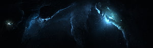Mystical Blue Nebula and Starfield in Deep Space HD wallpaper