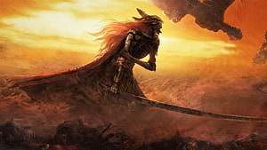 Malenia Blade of Miquella from Elden Ring in Dramatic Fantasy Artwork HD wallpaper