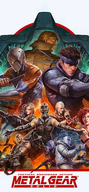 Metal Gear Solid Character Lineup with Solid Snake and Ocelot in Tactical Espionage Action Art HD phone wallpaper