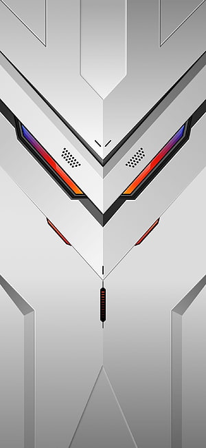Nubia Red Magic 5S Futuristic White Phone Back Panel with RGB Lighting HD phone wallpaper