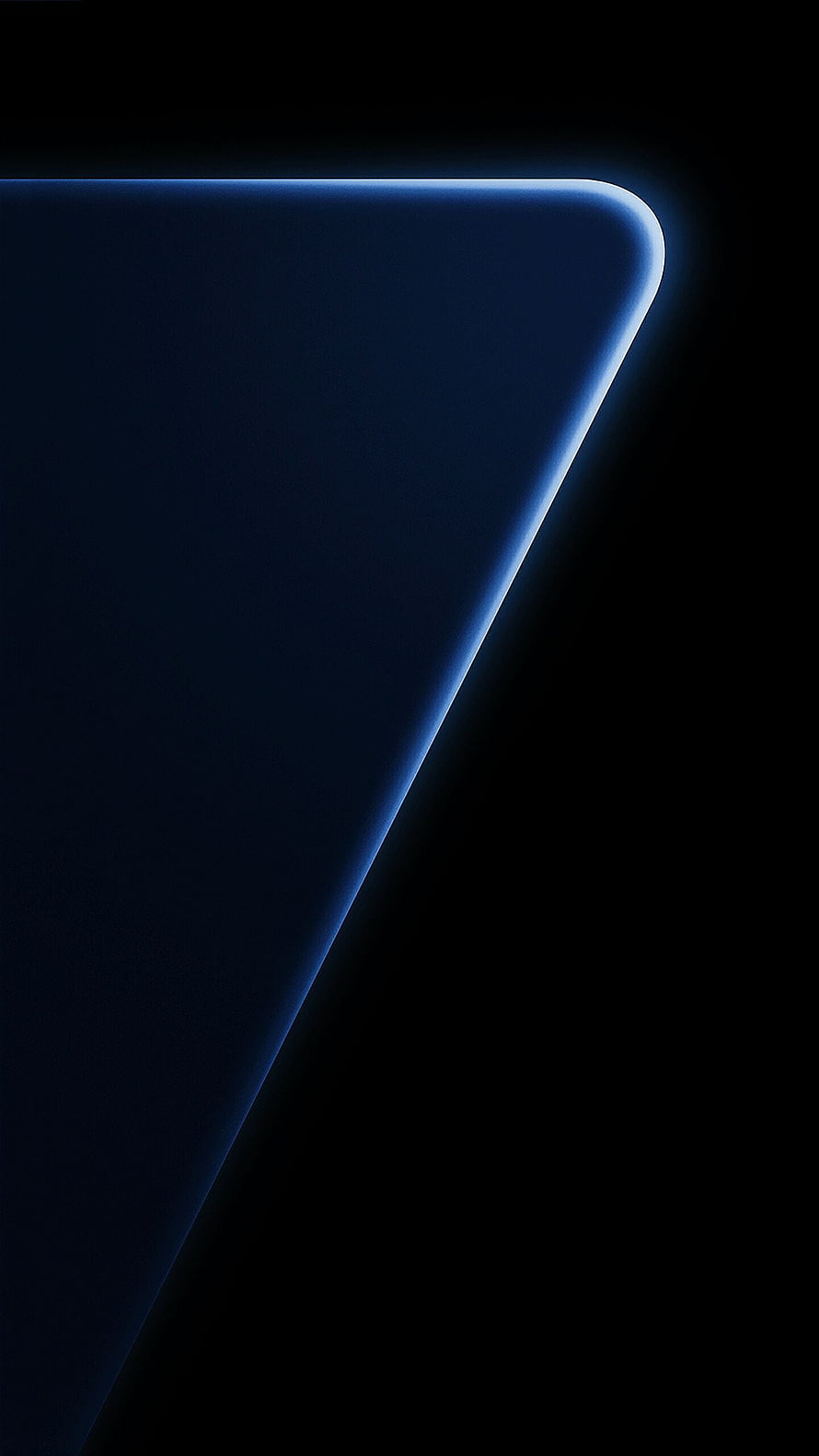 Samsung Galaxy S24 Ultra Minimalist Dark Blue Corner Glow Wallpaper HD phone wallpaper