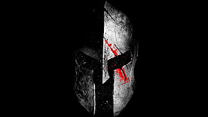 Dark Punisher Skull Mask With Red Blood Splatter On Black Background HD wallpaper