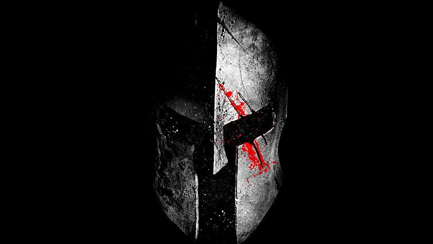 Dark Punisher Skull Mask With Red Blood Splatter On Black Background HD wallpaper