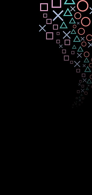 PlayStation Controller Symbols Abstract Geometric Pattern Wallpaper HD phone wallpaper