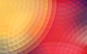 Vibrant Abstract Gradient with Flowing Geometric Light Patterns in Warm Tones HD wallpaper