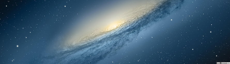 Stunning Spiral Galaxy with Bright Core and Dust Lanes in Deep Space HD wallpaper