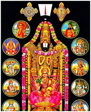 Lord Venkateswara Temple Deity with Goddess Lakshmi and Hindu Gods HD phone wallpaper