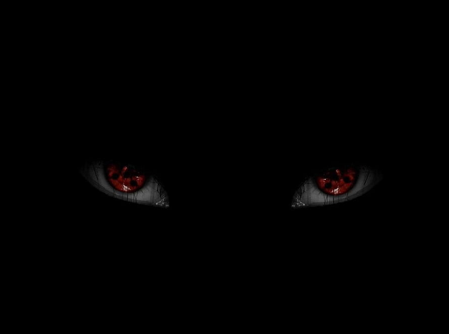 Glowing Sharingan Eyes in Darkness, Itachi Uchiha Anime Style HD wallpaper
