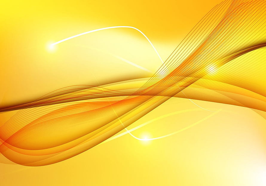 Vibrant Golden Abstract Wave Design with Flowing Lines and Light Streaks HD wallpaper