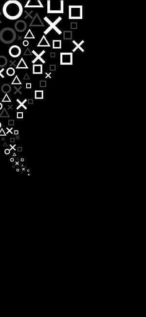 PlayStation Controller Symbols Abstract Black and White Wallpaper HD phone wallpaper