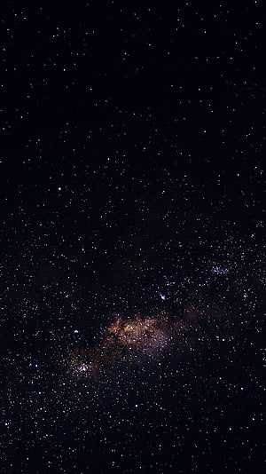 Deep Space Star Field with Milky Way Nebula and Distant Galaxies on Black Background HD phone wallpaper