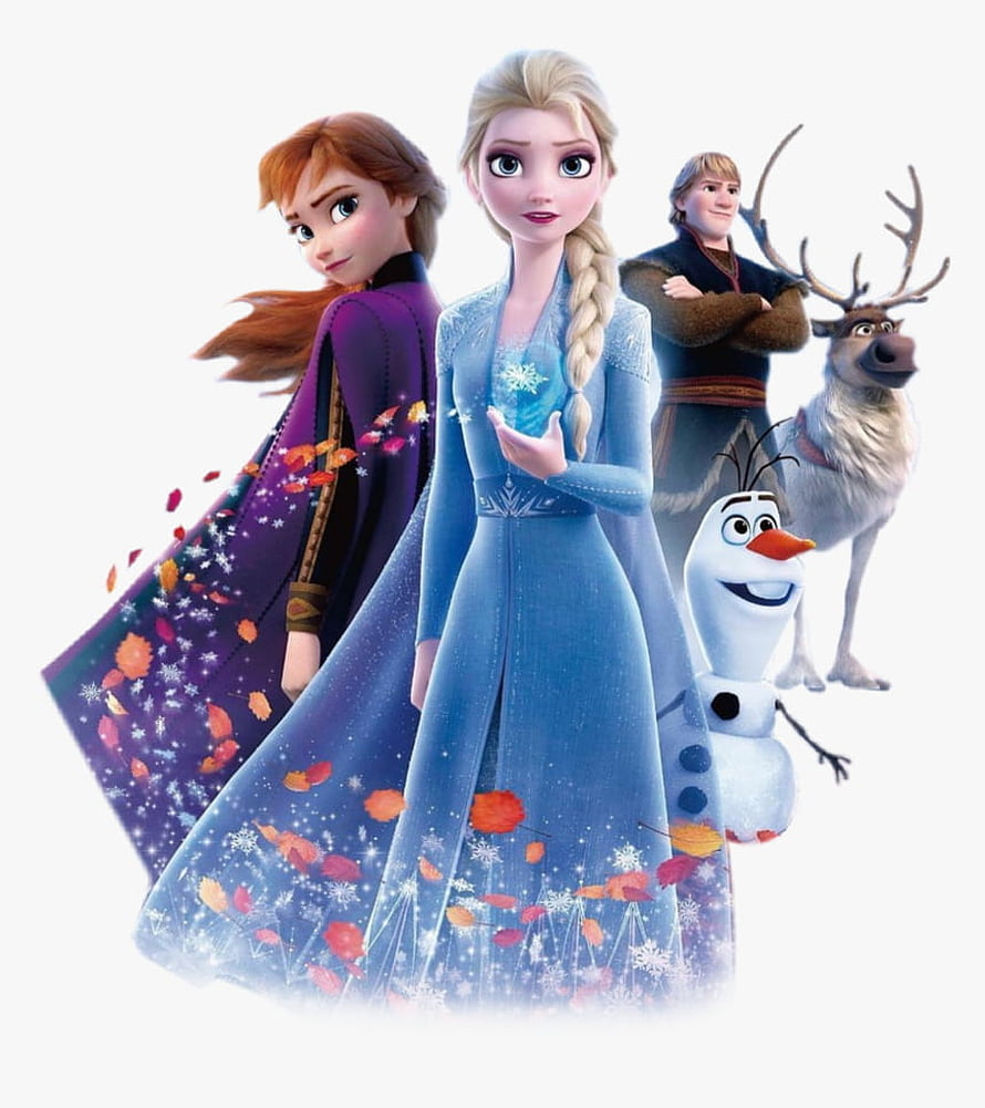 Frozen 2 Elsa Anna Kristoff Olaf and Sven Group Character Artwork HD phone wallpaper