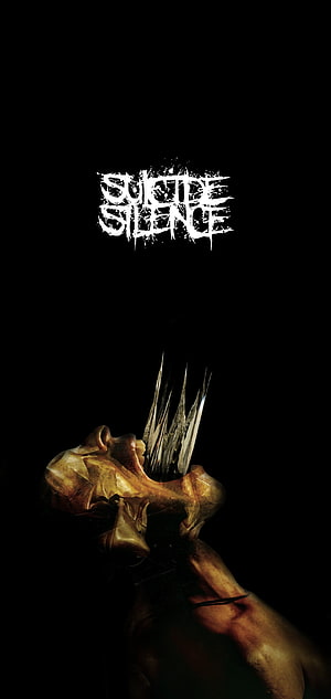 Suicide Silence Dark Skull Artwork with Shattered Glass and Grunge Typography HD phone wallpaper