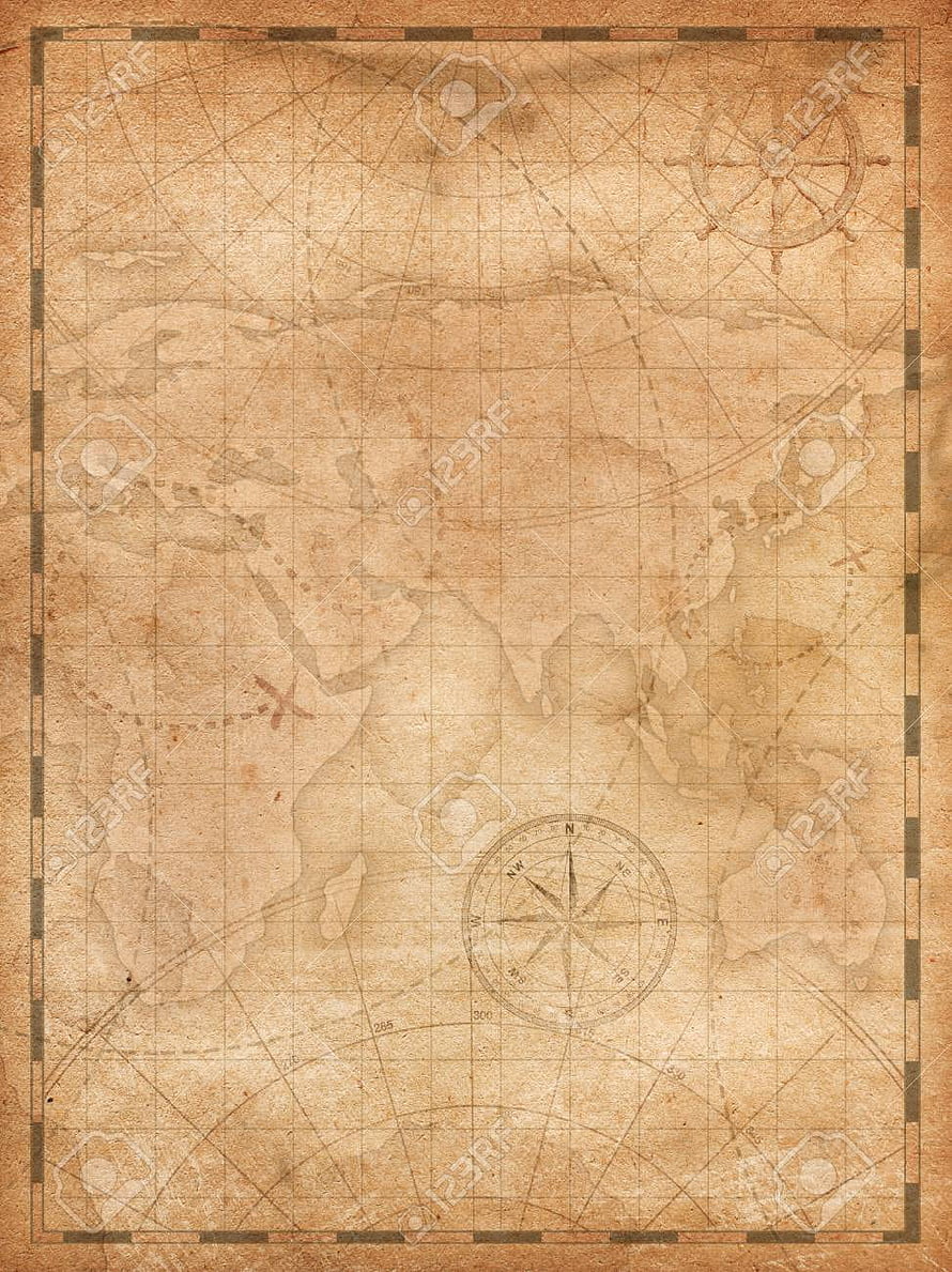Vintage Antique Nautical Chart with Compass Rose and Aged Parchment Texture HD phone wallpaper
